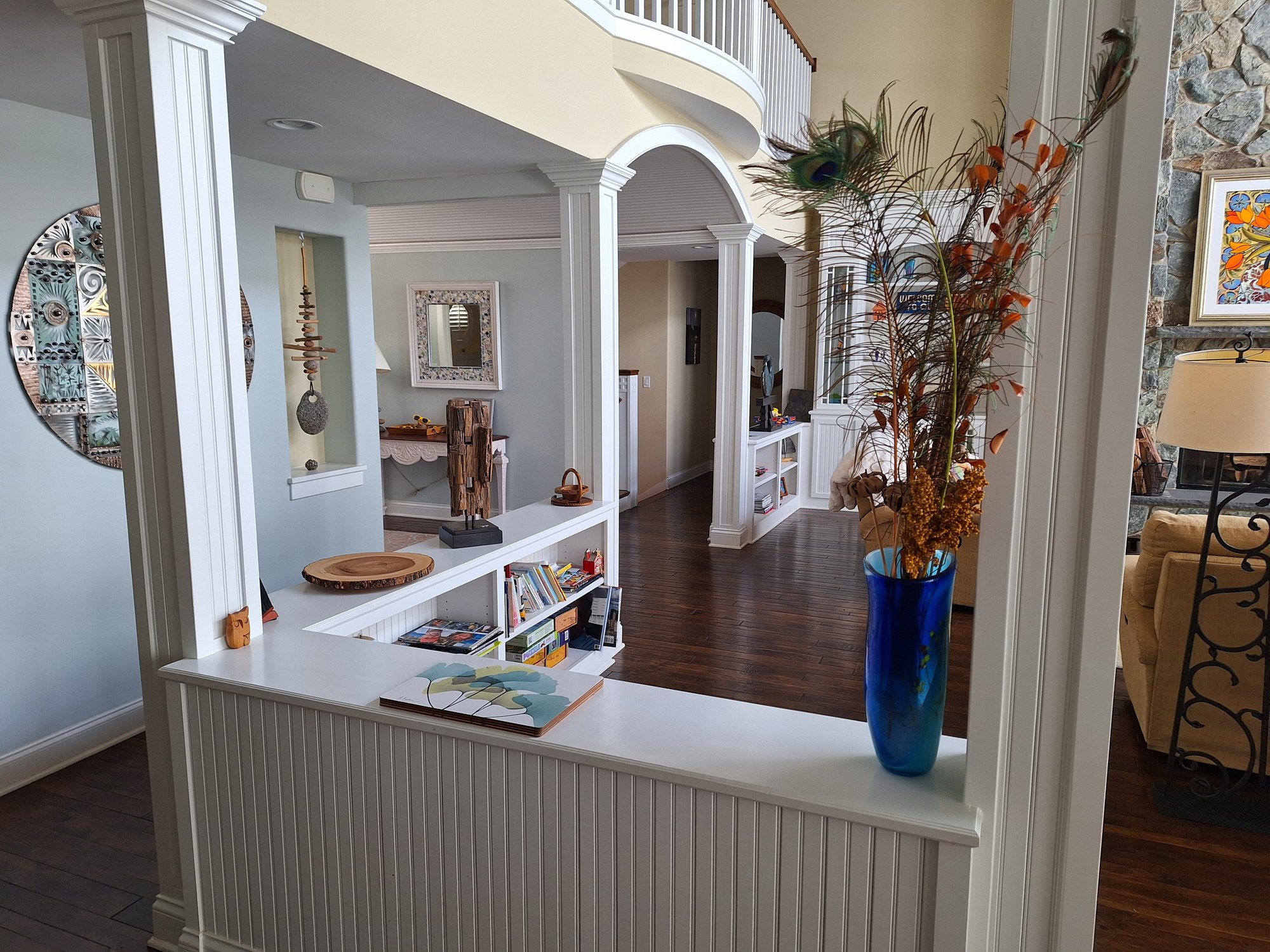 Interior millwork and column detail - Delavan Lake residence